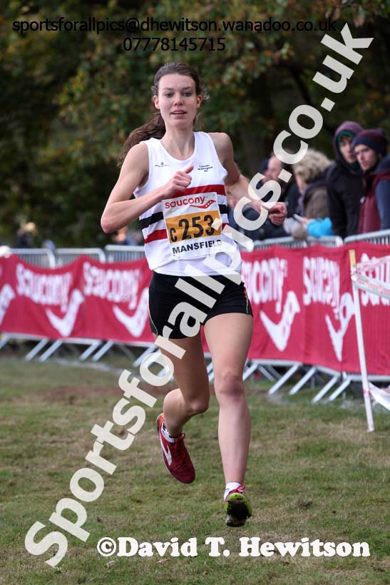 Junior women, 2016 National Cross Cpuntry Relays, Berry Hill Park, Mansfield. Photo: David T. Hewitson/Sports for All Pics